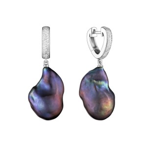 Cercei argint cu perle naturale negre kasumi like si cristale DiAmanti SK24480EL_B-G (Argint 925‰ 4 g.) Cercei argint cu perle naturale negre kasumi like si cristale DiAmanti SK24480EL_B-G (Argint 925‰ 4 g.)